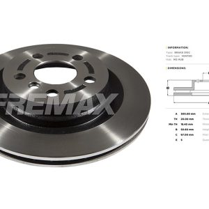 Mini brake disc rear - vented 300x20/50.6