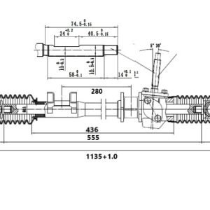 Mazda steering rack with rack end