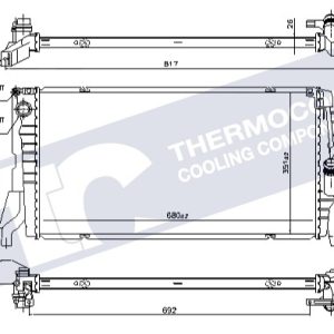 Mini radiator-cooling-aluminium, 680x351x26
