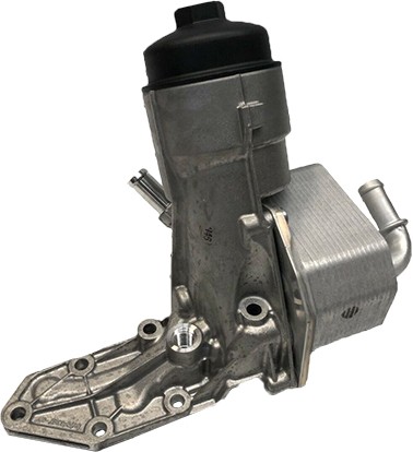 Mazda oil cooler with filter housing