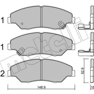 Kia brake pad set - front 149x53x16.5