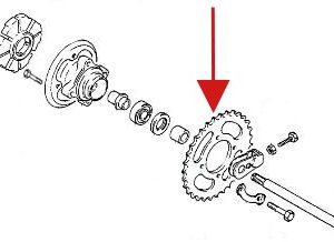 Suzuki drive sprocket - rear 42 TOOTH