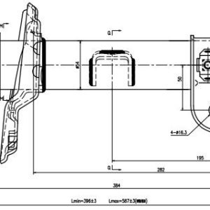 Kia Gold shock absorber-gas-front left 4wd std suspension