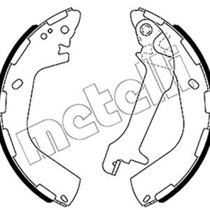 Kia brake shoe set - rear 229x45