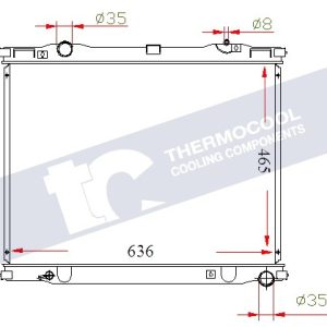 Kia radiator-cooling-aluminium 636x467x26 manual -08/2006