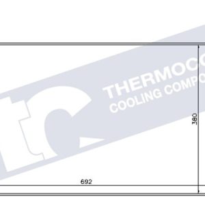 Kia aircon condensor 663x373x16